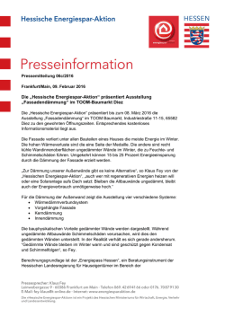 Die &bdquo;Hessische Energiespar-Aktion&ldquo; pr&auml;sentiert Ausstellung