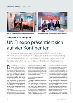 UNITI expo präsentiert sich auf vier Kontinenten