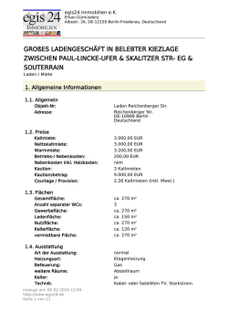GRO&szlig;ES LADENGESCH&Auml;FT IN BELEBTER KIEZLAGE ZWISCHEN