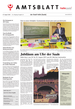 Jubil&auml;um am Ufer der Saale