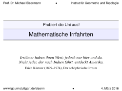 Mathematische Irrfahrten - IGT