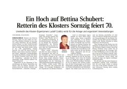 Ein Hoch auf Bettina Schubert