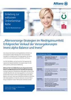 „Altersvorsorge-Strategien im Niedrigzinsumfeld: Erfolg reicher