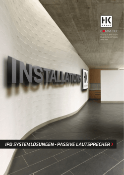 IPD SYSTEML&Ouml;SUNGEN - PASSIVE LAUTSPRECHER >
