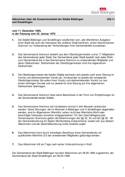 Abkommen über die Zusammenarbeit der Städte Böblingen 035.11