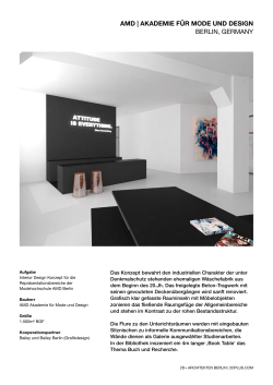 AMD | AkADeMie für MoDe unD Design Berlin, GermAny