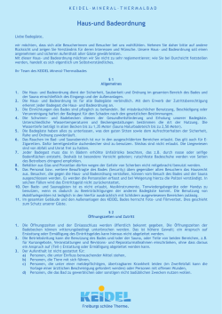 Haus-und Badeordnung