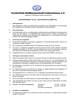 HAFENORDNUNG f&uuml;r den YACHTHAFEN ALLERB&Uuml;TTEL