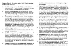 Regeln für die Benutzung der DAV-Kletteranlage - Rheinland-Köln