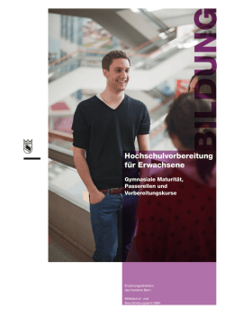 Hochschulvorbereitung f&uuml;r Erwachsene
