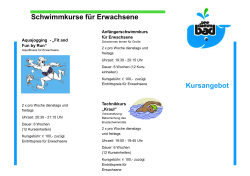 Schwimmkurse für Erwachsene