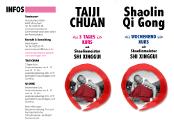Shaolin Qi Gong & TaiJi Chuan Kurse