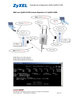 Exemple de configuration ZyXEL ZyAIR G-5100