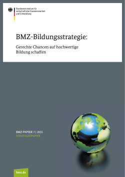 BMZ-Bildungsstrategie - Bundesministerium für wirtschaftliche