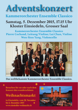 Kammerorchester Ensemble Classico Samstag, 5