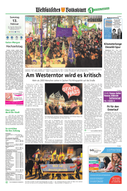 Westfälisches Volksblatt vom 13.02.2016