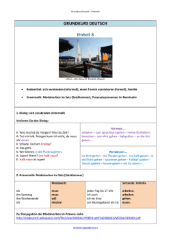 GRUNDKURS DEUTSCH Einheit 8 - CLAdeutsch