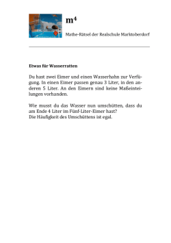 Du hast zwei Eimer und einen Wasserhahn zur Verf&uuml;
