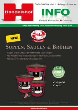 Suppen, Saucen & Brühen