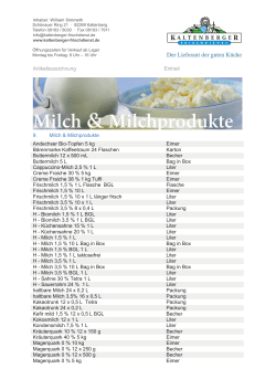Milch & Milchprodukte - Kaltenberger Frischdienst