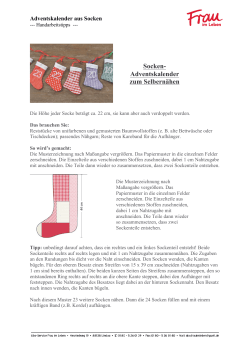 Socken- Adventskalender zum Selbernähen