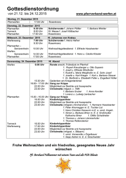 Gottesdienstordnung