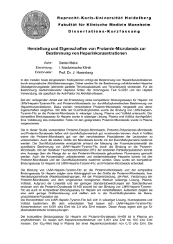 Herstellung und Eigenschaften von Protamin