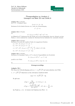 Lösungen 11 - Fakultät für Mathematik
