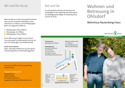 Wohnen im Rautenberg-Haus (Informationsflyer