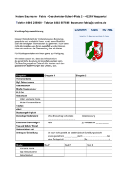 Scheidungsfolgenvereinbarung - Notare Prof. Dr. Baumann & Dr
