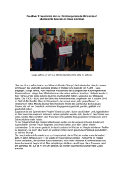 Kreativer Frauenkreis der ev. Kirchengemeinde Kinzenbach