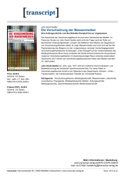 Die Verschw&ouml;rung der Massenmedien
