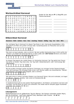 Wortschatz-Arbeitsblatt Deutsch als