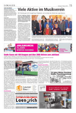 JUBILÄUMSUMZUG 70 JAHRE WÖRTER FASCHING