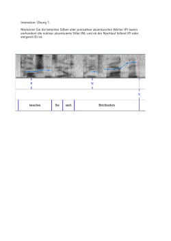 Intonation: &Uuml;bung 1. Markieren Sie die betonten Silben aller