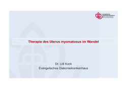 Therapie des Uterus myomatosus im Wandel