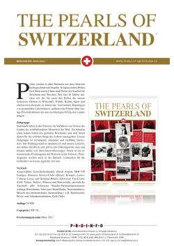 THE PEARLS OF SWITZERLAND®