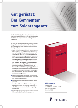 Gut ger&uuml;stet: Der Kommentar zum Soldatengesetz