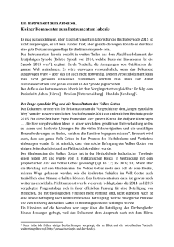 Ein Instrument zum Arbeiten. Kleiner Kommentar zum Instrumentum
