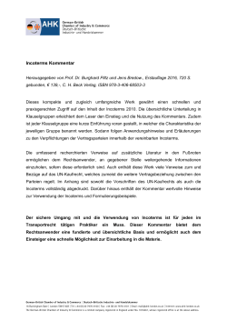 Incoterms Kommentar - The German British Chamber