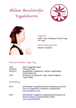 Helene Roselstorfer Yogalehrerin