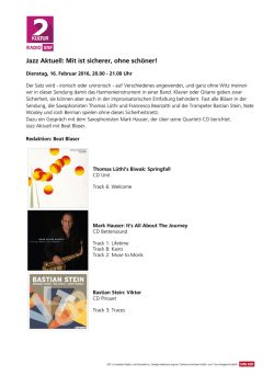 Jazz Aktuell: Mit ist sicherer, ohne sch&ouml;ner!