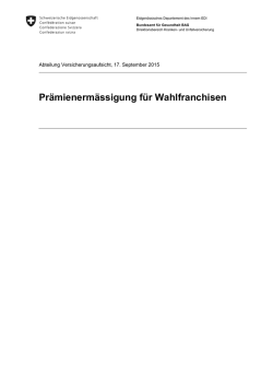 Pr&auml;mienerm&auml;ssigung f&uuml;r Wahlfranchisen