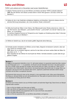 Haiku und Elfchen - Lehrerservice.at