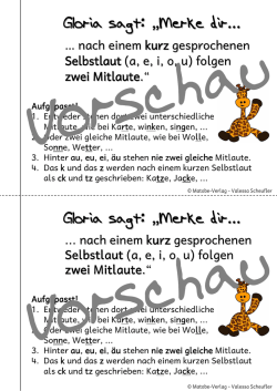 Doppelkonsonanten Gloria VORSCHAU - Matobe