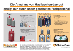 Information zur Annahme von Gasflaschen-Leergut