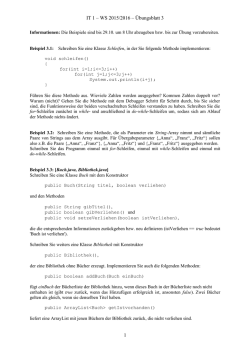 IT I - &Uuml;bungsblatt 3
