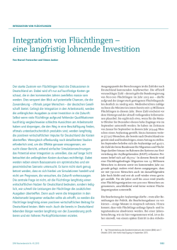 Integration von Fl&uuml;chtlingen &ndash; eine langfristig lohnende