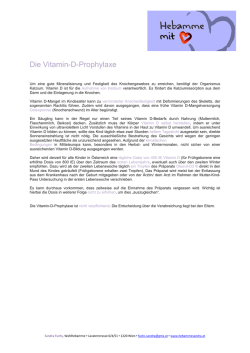 Die Vitamin-D-Prophylaxe