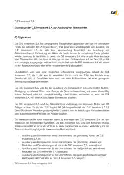Grunds&auml;tze zur Aus&uuml;bung von Stimmrechten